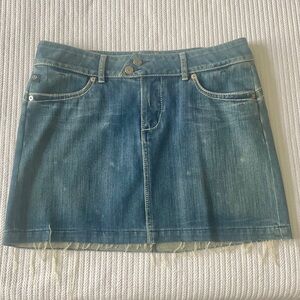 Sertontaine CA denim mini skirt with raw hem size 30